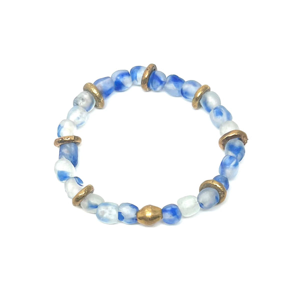 Glass Mini Bracelet Blue Wave