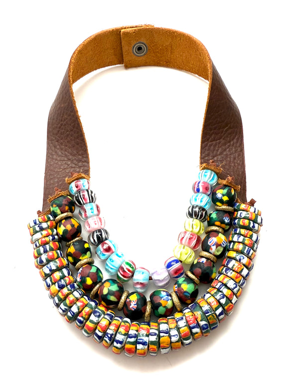 3 Strand Necklace - Saturn Stripes
