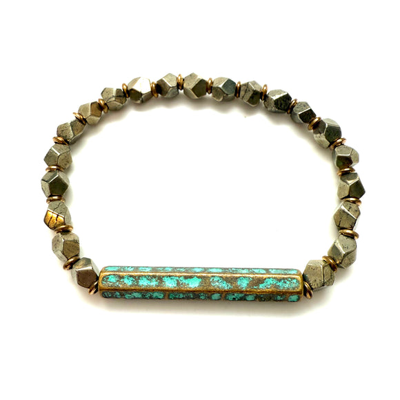 Pyrite & Patina Bracelet
