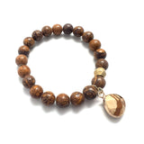 8mm Petrified Wood Jasper bracelet