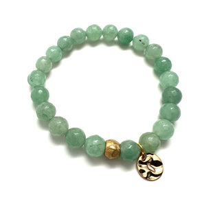 8mm Light Green Aventurine Bracelet Faceted