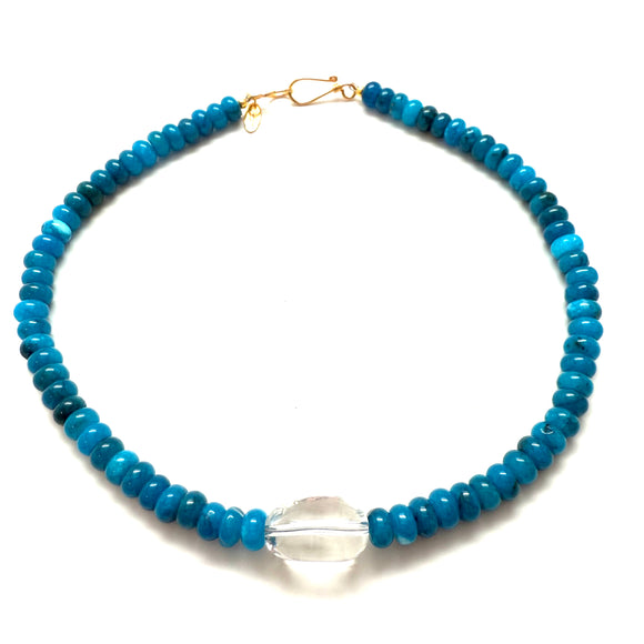 Prism Quartz Necklace - Cerulean Blue