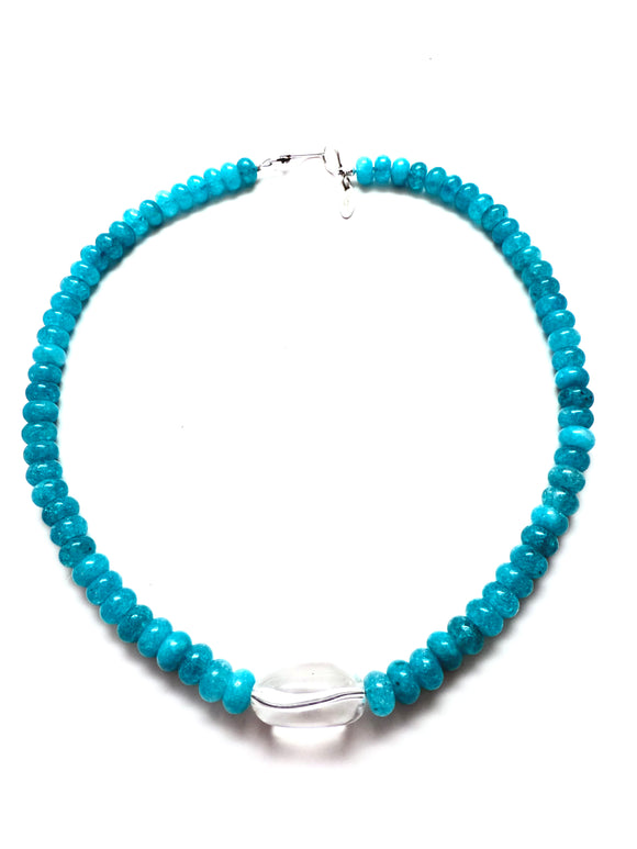 Prism Quartz Necklace - Teal