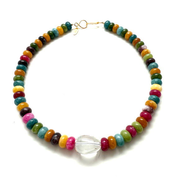 Prism Quartz Necklace - Multi Bigger Bead