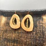 Brass Moon Bone Earrings