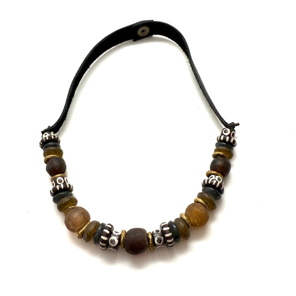 1 Strand Necklace - Painted Bone