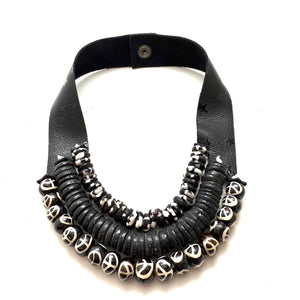 3 Strand Necklace- Black Star strap