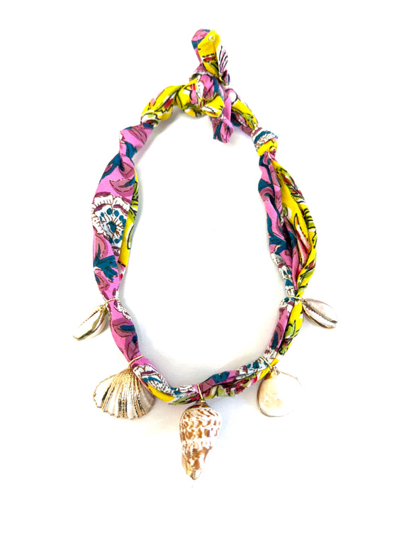 Tropical Seashell Bandanna Necklace