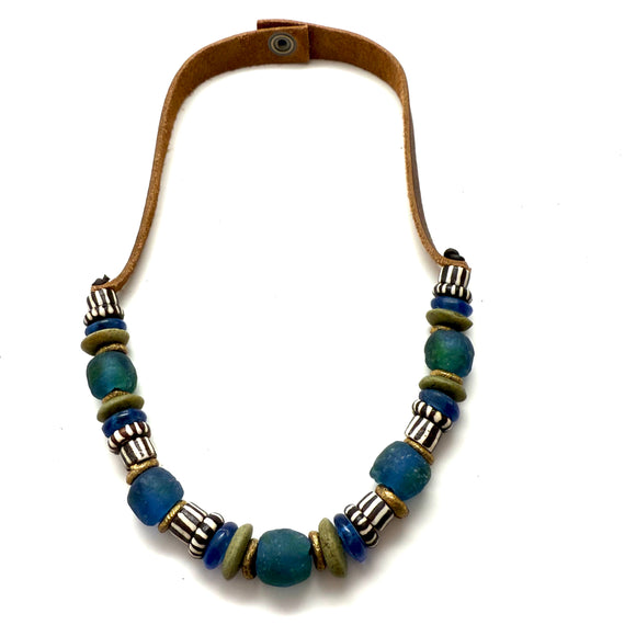 1 Strand Necklace - Painted Bone