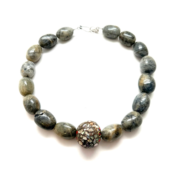Chunky Labradorite Statement Necklace