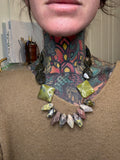 Pink Aventurine, Serpentine & Labradorite Statement Necklace