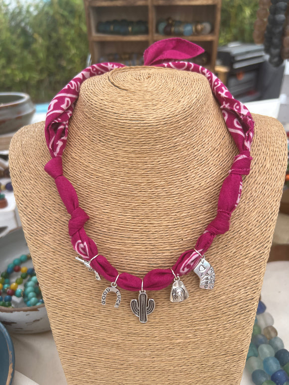 Bandana Charm Necklace