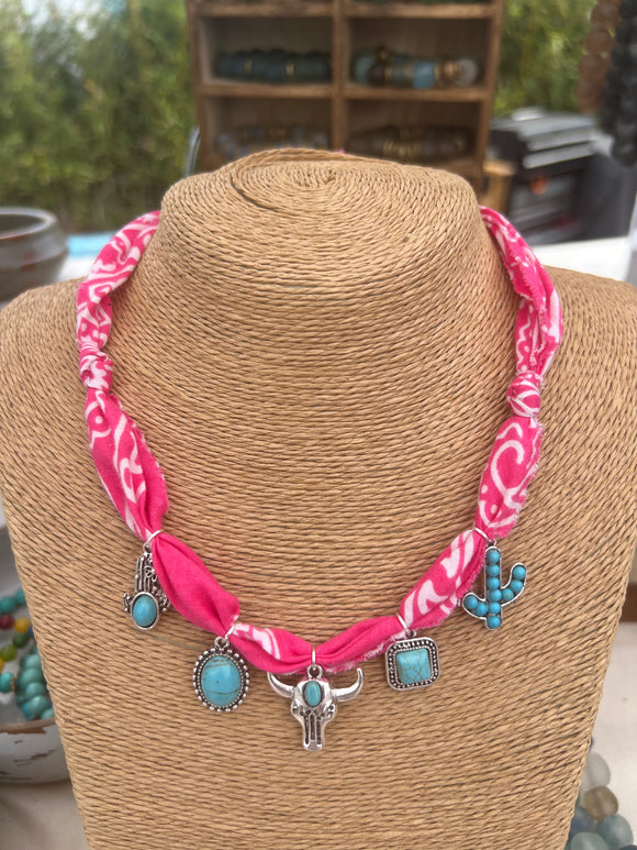 Bandana Charm Necklace