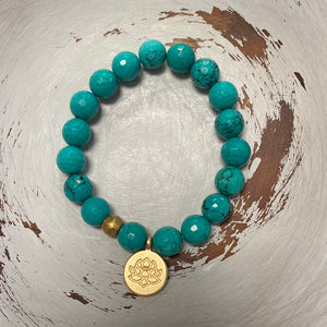 Turquoise Bracelet Faceted