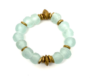 Glass Bracelet • Pale Aqua