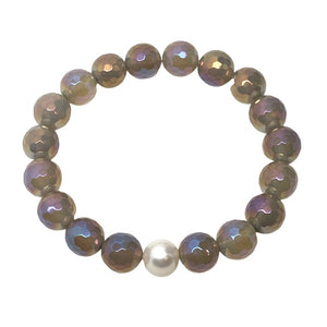 Bracelet • Unicorn Agate + Pearl