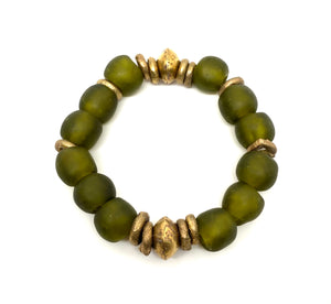 Krobo Bracelet • Olive